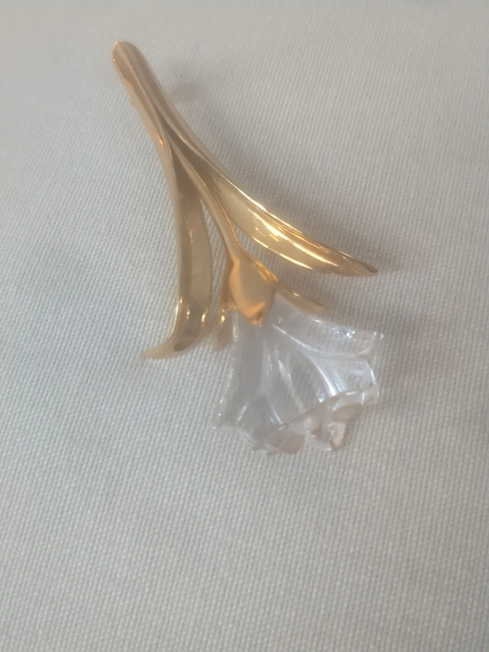 Swarovski  Gold Plated and Crystal Floral Brooch